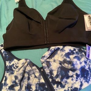 2 new bras size 44d no wire cotton front close